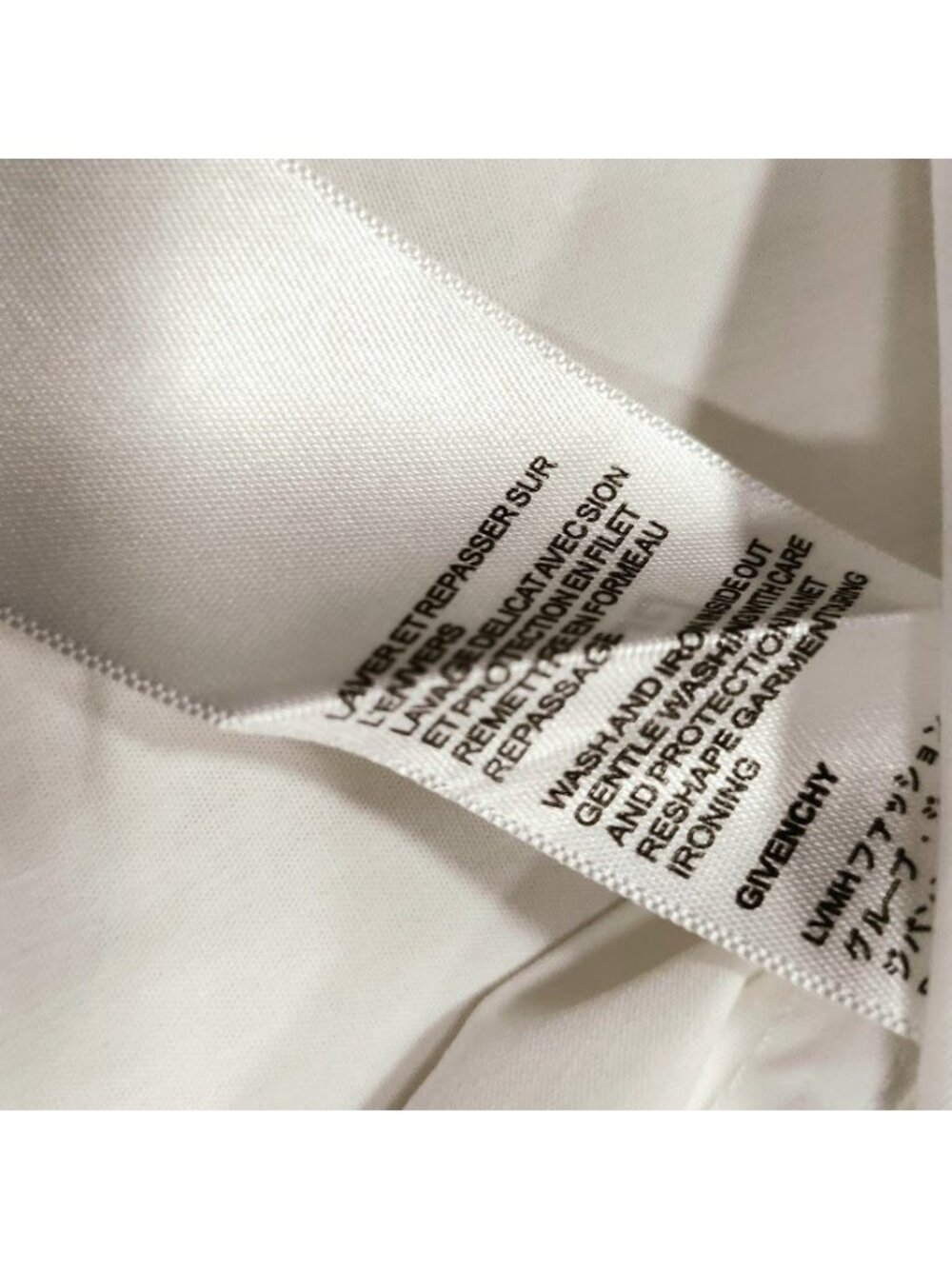 Givenchy Mens Classic Fit M White Cotton Button-Up Shirt With Logo Design - Picture 7 of 16